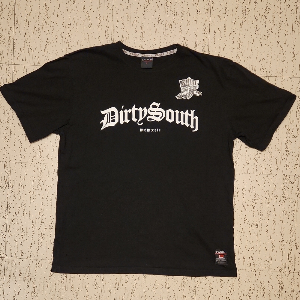 Fubu Dirty South City Series Collection Old English T-Shirt Vintage 90s-Y2K